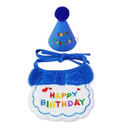 Chapéu e Babador Pet Feliz Aniversário para Cães e Gatos