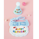 Chapéu e Babador Pet Feliz Aniversário para Cães e Gatos