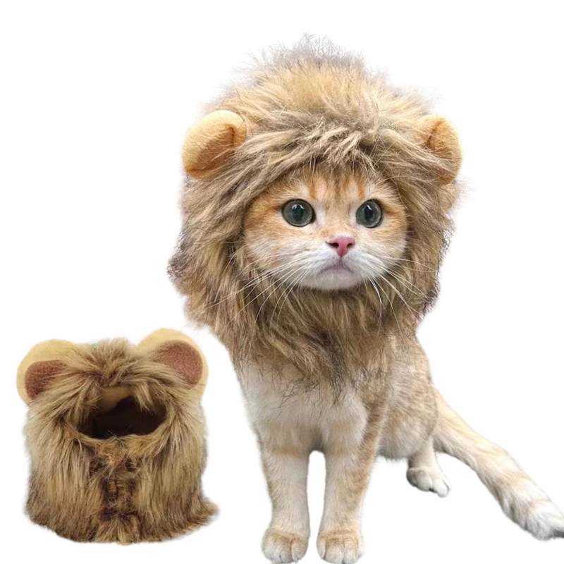 Juba de Leão Peruca Fantasia para Gato