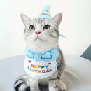 Chapéu e Babador Pet Feliz Aniversário para Cães e Gatos