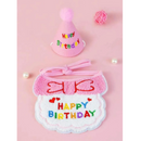 Chapéu e Babador Pet Feliz Aniversário para Cães e Gatos