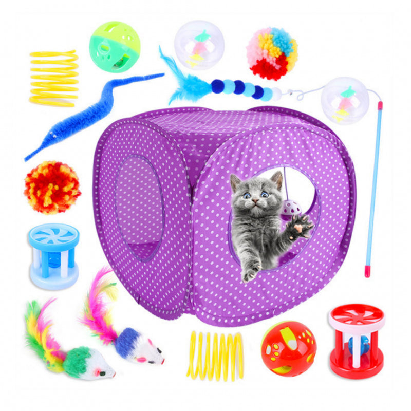 Brinquedo Toca para Gatos com 15 Itens Interativos