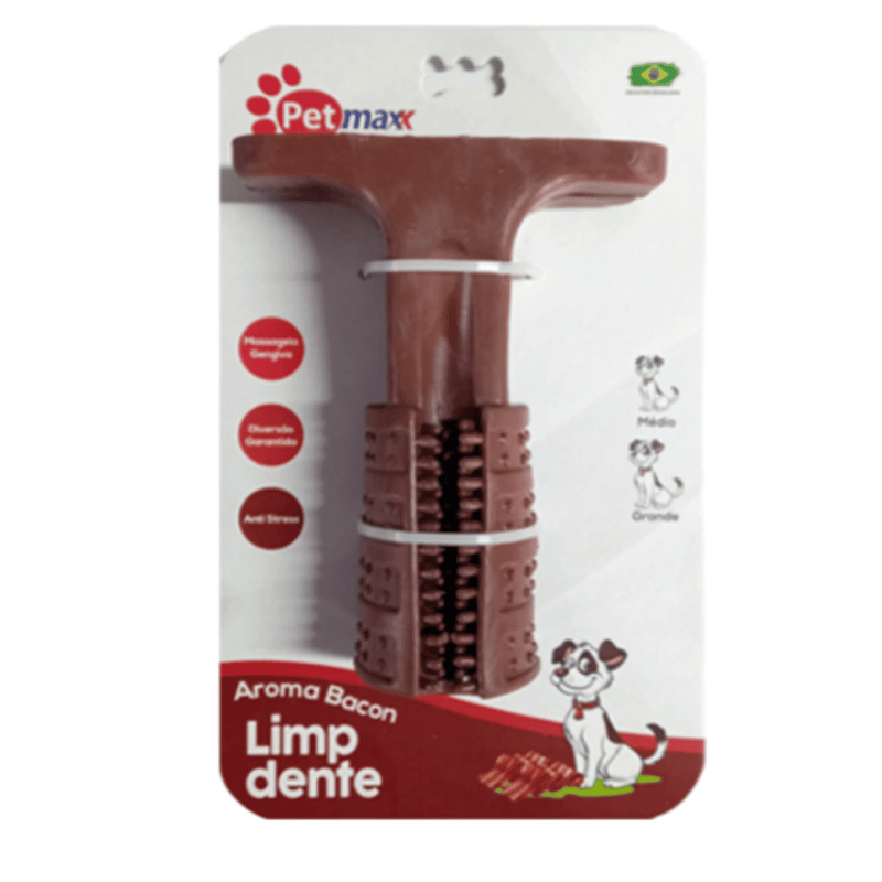 Brinquedo Higienizador Dental para Cães Pet Maxx Aroma Bacon