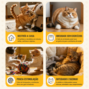 Brinquedo Automático para Gatos com Cordas Giratórias Girafa Play USB Recarregável
