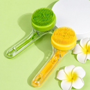 Escova de Banho Pet com Reservatório para Shampoo – Escova Massageadora 2 em 1 para Cães e Gatos