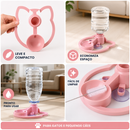 Bebedouro Automático para Gatos por Gravidade Antiderrapante com Garrafa Reutilizável