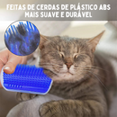 Escova Massageadora de Gatos com Fixação em Paredes ou Cantos