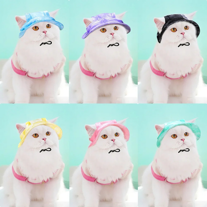 Chapéu com Cordinha e Abertura para Orelhas de Gatos e Cachorros