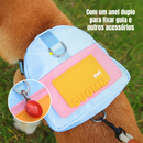 Mochila Pet com Argola e Guia para Passeios Coleira Mochila Multifuncional