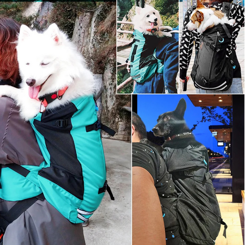 Mochila Pet com Tecido Respirável a Prova D'Água para Transporte de Cachorros