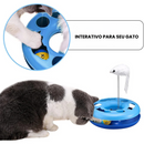 Brinquedo Disco com Bolinha Giratória para Gatos