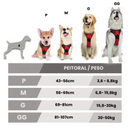 Coleira Peitoral Ajustável com 2 Fivelas para Guias