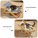 Espreguiçadeira para Gatos Cadeira Arranhador de Madeira