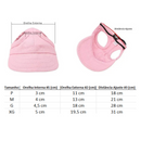 Boné Pet Baseball Praia com Cordinha para Cachorros e Gatos