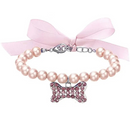 Colar de Pérolas com Pingente para Cachorros