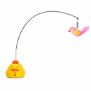 Brinquedo Interativo Giratório 360° para Gatos Recarregável USB com Pena e Movimento Automático