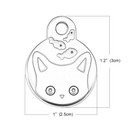 Pingente Colar Pet Personalizado Placa de Identificação de Gato com Nome Telefone Endereço