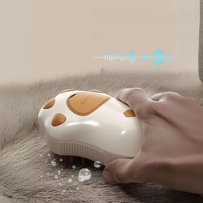 Escova Pet a Vapor Automática para Limpeza Profunda de Pele em Cães e Gatos