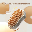 Escova Pet a Vapor Automática para Limpeza Profunda de Pele em Cães e Gatos