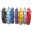 Coleira Colar Pet Couro com Spikes Cravejado para Cachorros
