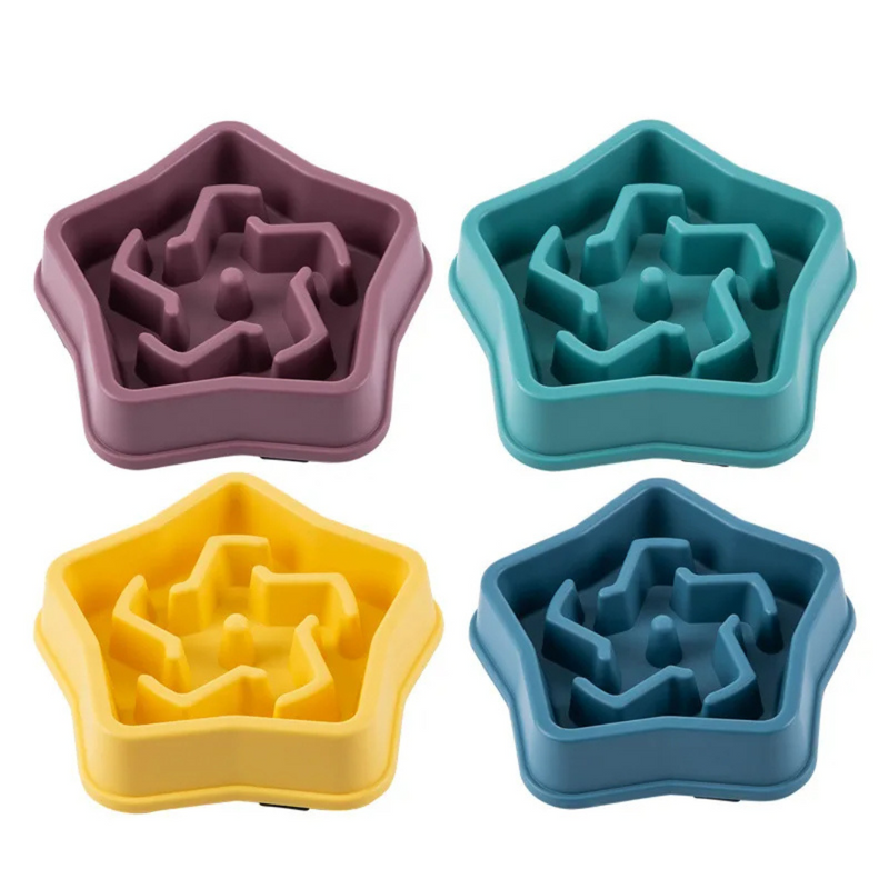 Comedouro Lento para Cães e Gatos Anti Engasgo