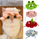 Chapéu Gorro Boina de Tricô para Gatos
