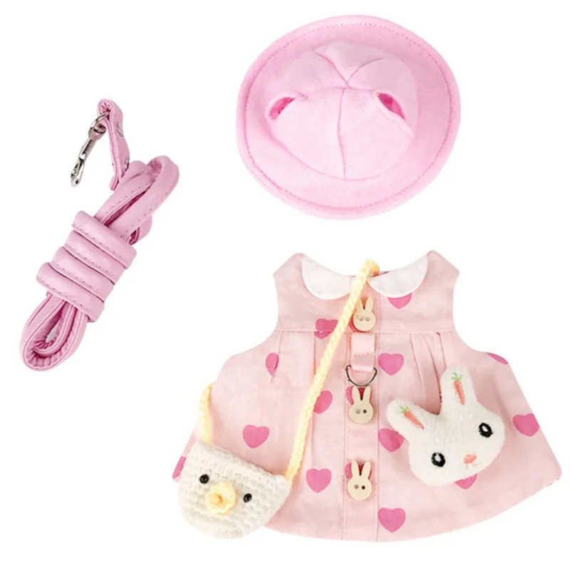 Conjunto Vestido Guia e Chapéu para Coelhos