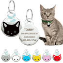 Pingente Colar Pet Personalizado Placa de Identificação de Gato com Nome Telefone Endereço