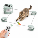Brinquedo Interativo Automático para Gatos CatRunner™ com Controle Remoto e Pena Deslizante