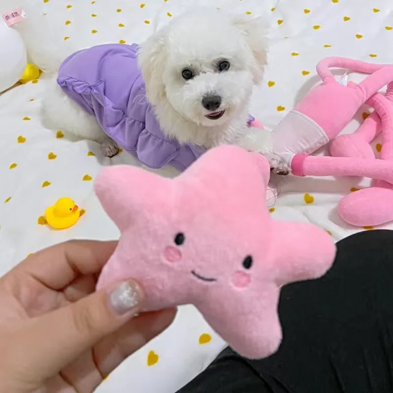 Mini Pelúcia Pet Brinquedo de Apego para Cães e Gatos