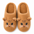 Pantufa Pelúcia Gatinho Antiderrapante Quentinha e Confortável para Inverno