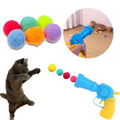 Lançador Arremessador De Bolinha Mini Pompom Para Gatos