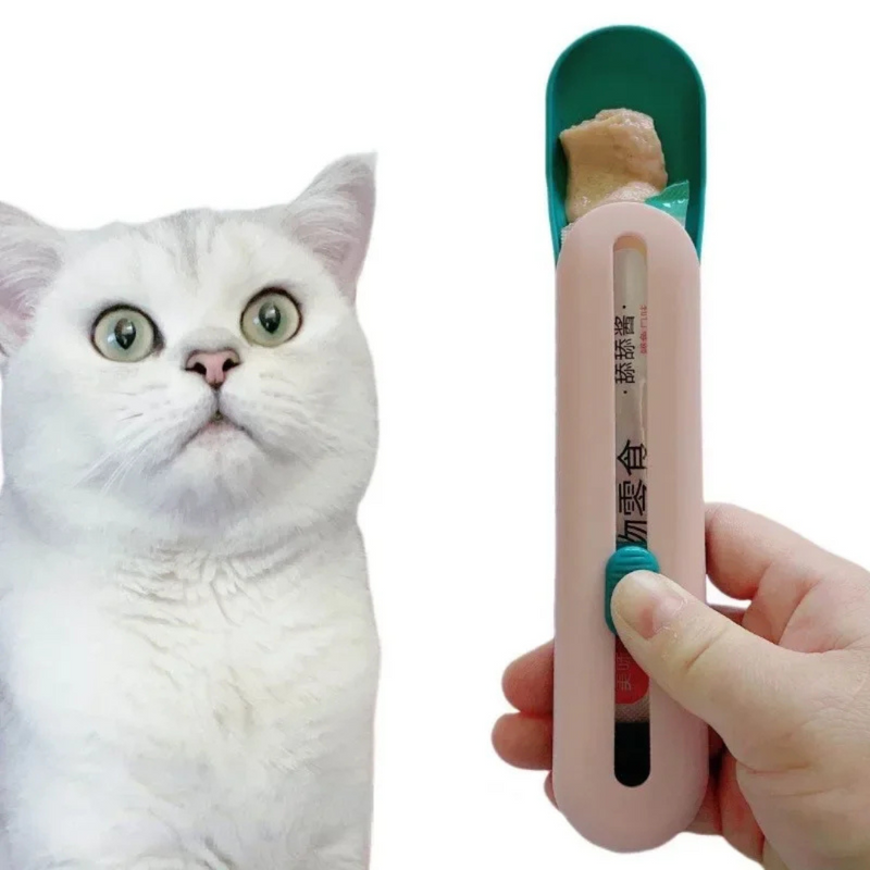 Colher Espátula de Alimentação para Gatos Pazinha de Patê Ração Úmida