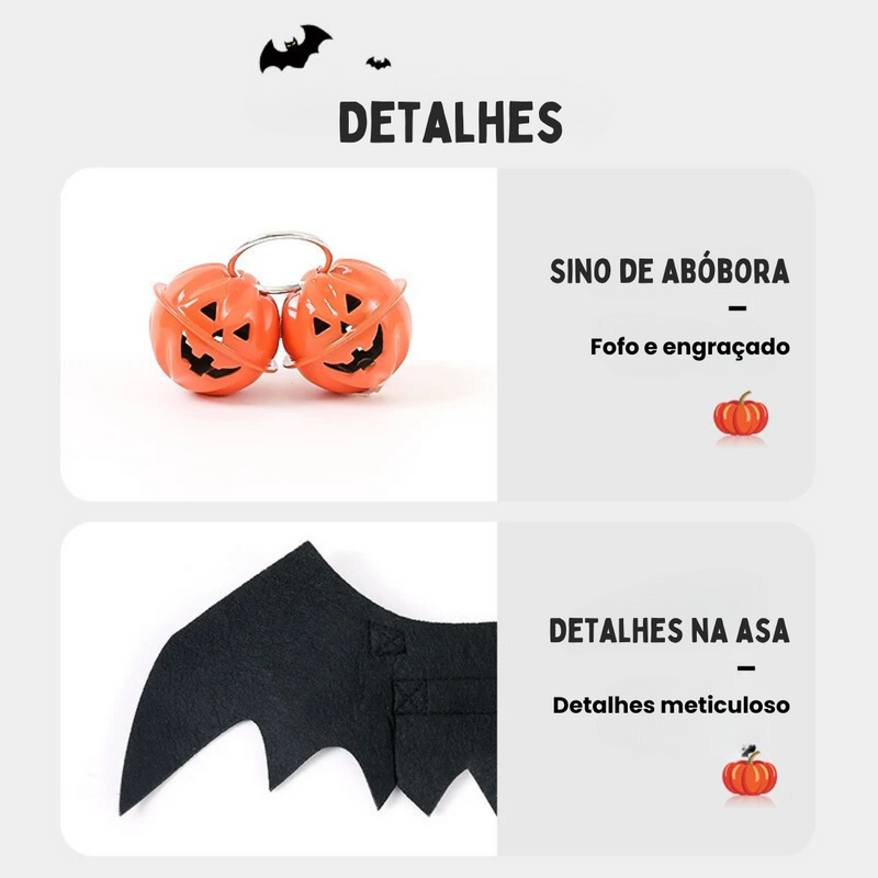 Fantasia Pet Morcego Batman para Gatos e Cachorros