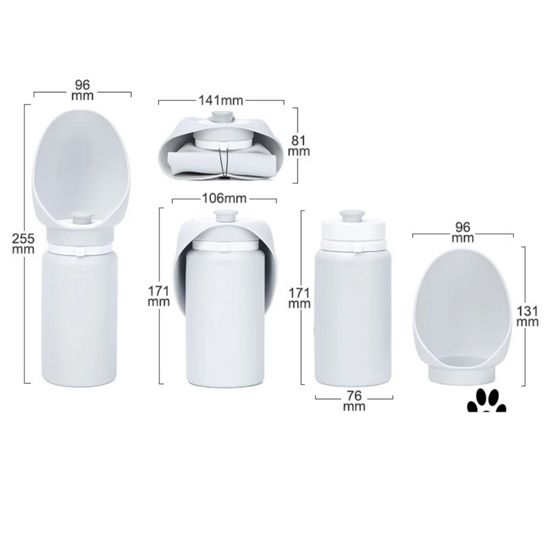 Garrafa Bebedouro Pet Portátil de Silicone Dobrável para Viagens e Passeios