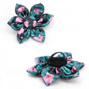 Coleira Colar de Identificação Personalizável com Laço Flor