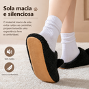Pantufa Pelúcia Gatinho Antiderrapante Quentinha e Confortável para Inverno