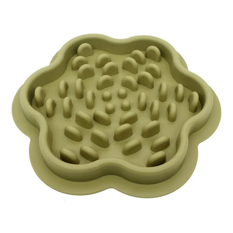 Comedouro Pet Lento Interativo Tigela de Silicone para Cães