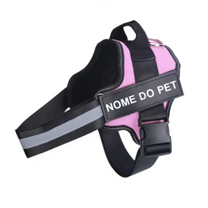 Peitoral Para Cachorros Ajustável com Nome Personalizável