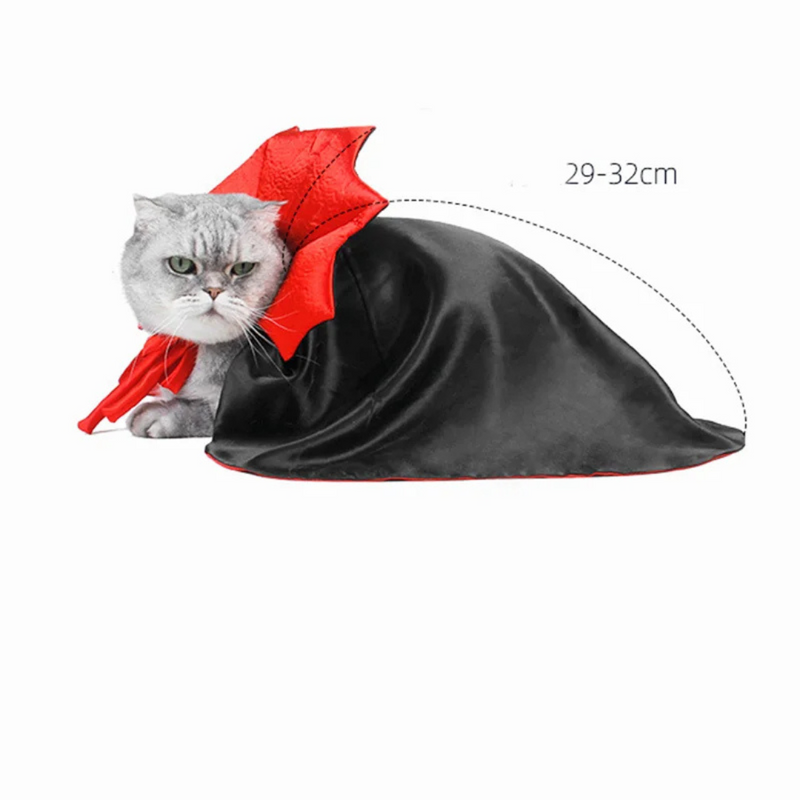 Fantasia Pet Vampiro Cosplay Drácula para Gatos e Cachorros