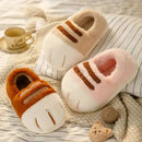 Pantufa Feminina Peluciada Patinha de Gato Antiderrapante para Inverno