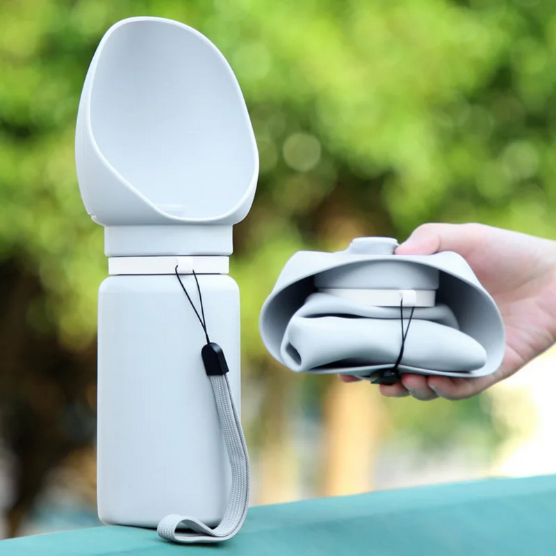 Garrafa Bebedouro Pet Portátil de Silicone Dobrável para Viagens e Passeios