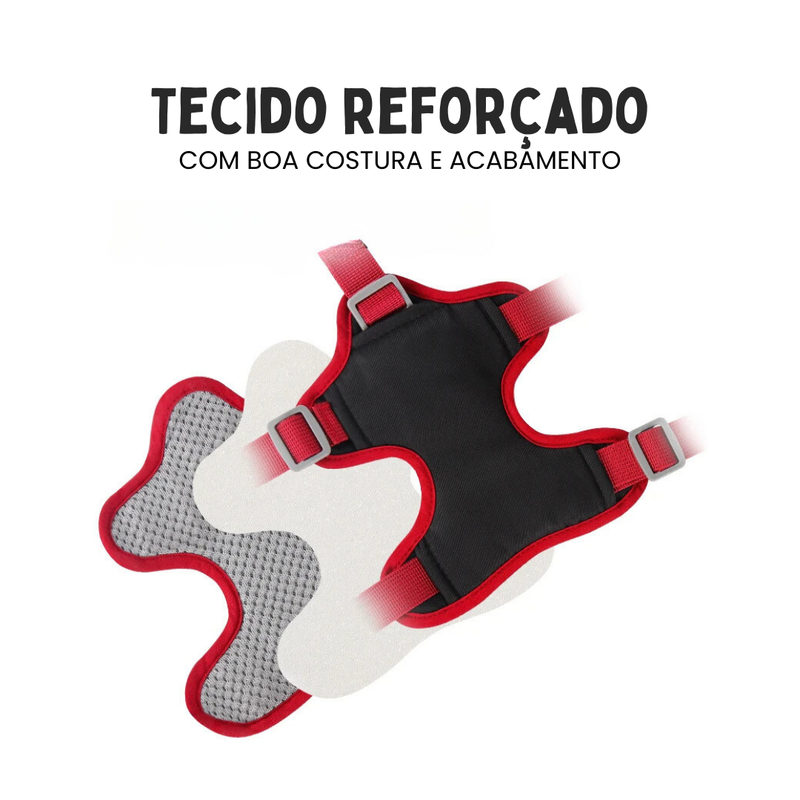 Coleira Peitoral para Cachorros Refletiva e Ajustável em 6 Pontos