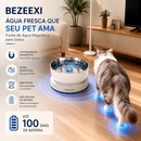 Fonte de Água Magnética com Peixinhos Sem Fio para Gatos AquaMag Ultra Silenciosa, Sem Filtro e Bateria de Até 100 Dias