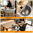 Cama Suspensa Dobrável para Gatos com Fixação na Mesa | Refúgio Aconchegante e Economia de Espaço