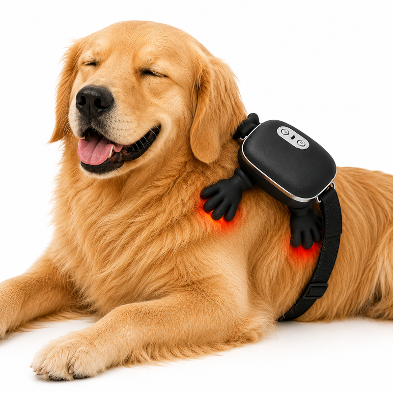 Massageador Elétrico Inteligente para Cães e Gatos com Aquecimento e Massagem 4D