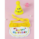 Chapéu e Babador Pet Feliz Aniversário para Cães e Gatos