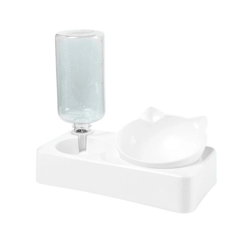 Comedouro e Bebedouro Ergonômico Elevado Tigela Dupla para Cães e Gatos