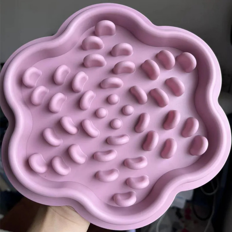 Comedouro Pet Lento Interativo Tigela de Silicone para Cães
