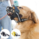 Focinheira Silicone Resistente Preta Ajustável para Cães de Grande Porte